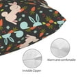thumbnail image 3 of Pofeuu Rabbit Is Eating Carrots Print Polyester Microfiber Plush Pillowcases, Super Soft and Cozy Pillow Case Covers with Envelop Closure（Pillow core not included）-16"x24", 3 of 6