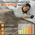 thumbnail image 3 of Electric Blanket Full Size, Soft Velvet to Warm Sherpa Heated Blankets with 0.5-12H Auto-Off and 10 Heating Levels, Overheat Protection, Fast Heating, ETL Certified, Machine Washable, 77" × 84", 3 of 6