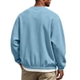 thumbnail image 5 of hoksml Men s Crew Neck Sweatshirt Cropped Loose Drop Shoulder Elastic Waist for Casual Daily Work Outdoor Comfort, 5 of 5