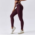 thumbnail image 3 of Estire los pantalones de la yoga, acabado de lujo de las polainas de los deportes de las polainas de la yoga de los pantalones de la yoga de la cintura alta, 3 of 6