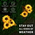 thumbnail image 5 of PUCACHI 2 Pack Solar Lights Outdoor Garden Decor - 3D Sunflower Design, IP65 Waterproof, Auto On/Off, Warm White LED, Easy Install for Yard, Patio, Pathway, 5 of 8