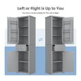 thumbnail image 6 of GDF Studio 72.1" Tall Bathroom Storage Cabinet with Drawer, 2 Different Size Doors, Adjustable Shelf, Gray, 6 of 12