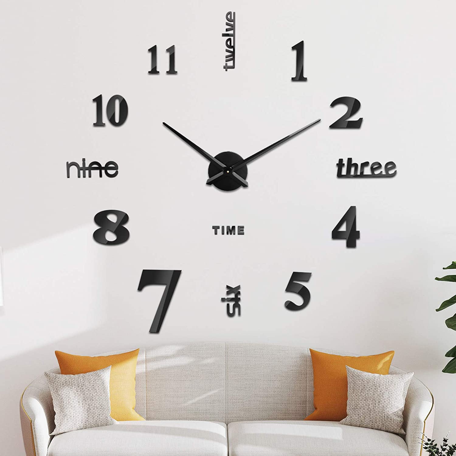 33cm Butterlffy Bird Design Wooden Wall Clock Kitchen Home Decor Clock 