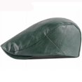 thumbnail image 6 of SikaFu New Men Women Beret Solid PU Leather Beret Hat Vintage Adjustable Beret Cap Retro Artist Painter Hat Ivy Newsboy Flat Cap, 6 of 6
