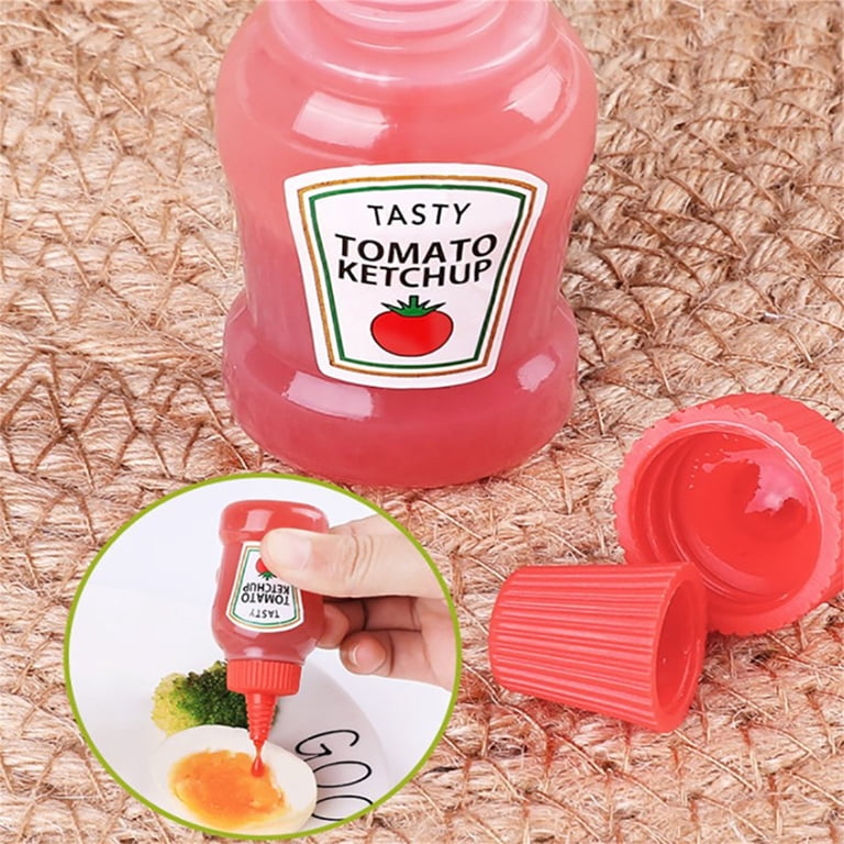 Lot De 8 Bouteilles à Presser 25ml - Pour Ketchup, Sauce - Portable - Étiquettes Incluses