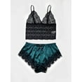 thumbnail image 3 of Classic Sexy 4pack Floral Lace Lingerie Set With Satin Belted Robe, 3 of 4