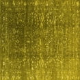 thumbnail image 1 of Ahgly Company Indoor Square Oriental Yellow Industrial Area Rugs, 3' Square, 1 of 4