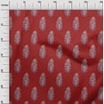 thumbnail image 3 of oneOone Cotton Poplin Red Fabric Asian Block Floral Craft Projects Decor Fabric Printed By The Yard 56 Inch Wide, 3 of 4