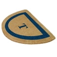 thumbnail image 3 of Single Picture Frame Blue 22" x 36" Half Round HeavyDuty Coir Doormat - Monogrammed T, 3 of 5