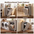 thumbnail image 5 of Poshby 20''W Tilt Out Trash Can Cabinet with Odor Control, Soft-Close Door for Kitchen Bathroom, Gray, 5 of 9