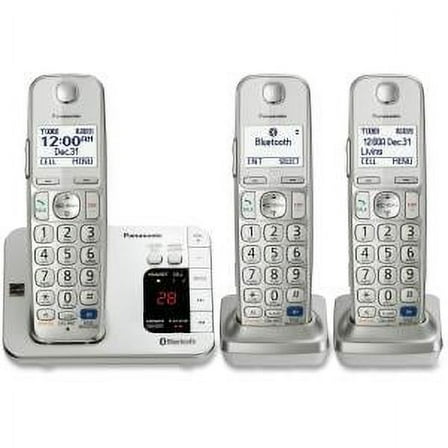 Panasonic KX-TGE263S Link2Cell Bluetooth Enabled Phone, 3 Cordless Handsets