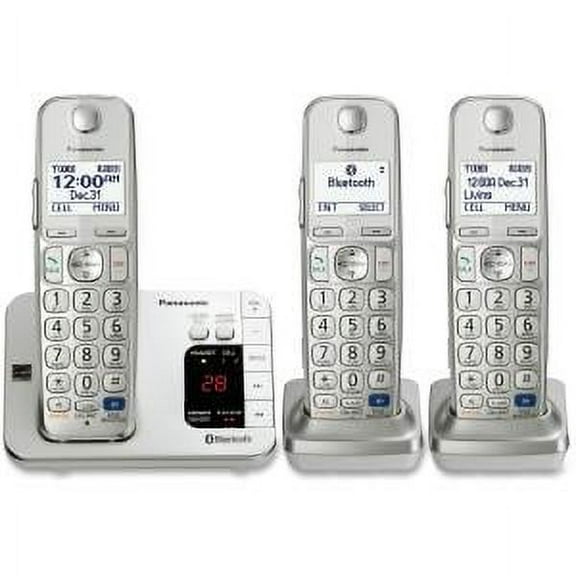 Panasonic KX-TGE263S Link2Cell Bluetooth Enabled Phone, 3 Cordless Handsets