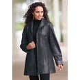 thumbnail image 2 of Roaman's Women's Plus Size A-Line Leather Jacket, 2 of 6
