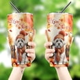 thumbnail image 4 of Happy Thanksgiving Maltese Give Thanks Fall Beanie Scarf Welcome 30oz Stainless Steel Tumbler Insulated Cup with Lid Maltese Dog Lover Gifts Idea - 00020, 4 of 5