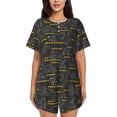 thumbnail image 1 of Fotbe Retro Excavator Conjunto de Pijama Estampado para Mujer, 2 Piezas, Ropa de Dormir con Camiseta de Manga Corta y Shorts Suaves-3X-Large, 1 of 6