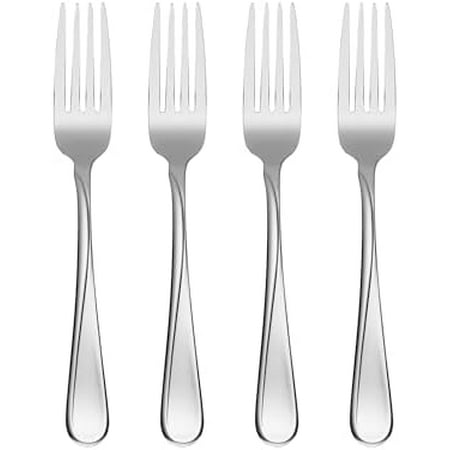 Silverware Set For 8, Flight 45-Piece Everyday Flatware Set with Serving Utensils, Service For 8, 18/0 Stainless Steel, Dishwasher Safe, Knives Spoons and Forks Set, Dining (Silver, 45 pieces)