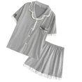 thumbnail image 1 of Conjunto de pijama de dos piezas Nikou pijama para mujer manga corta artesanía superior, 1 of 9