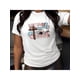thumbnail image 1 of Camiseta estampada 100 % algodón para mujer, de manga corta y cuello redondo, para uso diario informal, 1 pieza, camiseta de ocio., 1 of 4