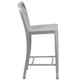 thumbnail image 5 of Home Square 24" Metal Vertical Slat Back Counter Stool in Silver - Set of 2, 5 of 6