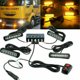 thumbnail image 2 of Ficarrico 4x 6 LED ámbar recuperación luz estroboscópica marcador luz intermitente barra baliza coche 12V, 2 of 5