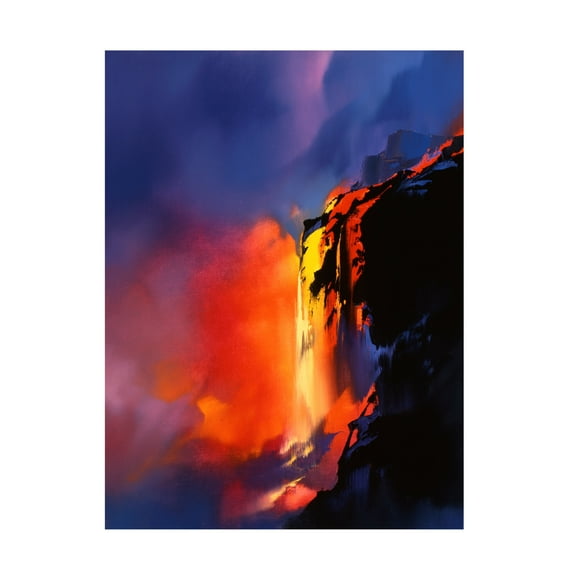Canvas Wall Art - Thomas Leung 'Fire Cliffs' Wall Art for Living Room, Bedroom, or Office Décor by Trademark Fine Art - 14 x 19 Inches