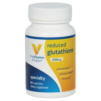 The Vitamin Shoppe Reduced Glutathione 250MG, Antioxidant Supplement that Supports Immune  Cellular Health (50 (Choosing The Best Glutathione Supplements)