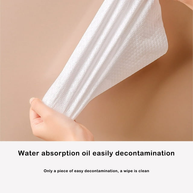 Cleaning Dishcloth Water-Absorbent Thickened Single Use Scouring Pad Dry and Dual-Use Washing Rags Household Kitchen Utensils White 20*25
