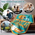 thumbnail image 4 of Football Blanket Personalized Gifts for Mens Womens Boys Team Color Throw Blanket Soft Lightweight Flannel Blanket Decor for Sofa Bed 80"x60", 4 of 6