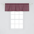 thumbnail image 2 of Ambesonne Checkered Window Valance, Geometric Old Tartan, 42" x 18", White Black Pink, 2 of 3