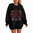 thumbnail image 6 of Towmus Christmas Sweatshirt Women Merry And Bright Christmas Pullover Shirt Patch Color Xmas Gift Holiday Tops, 6 of 7