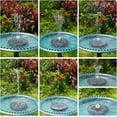 thumbnail image 6 of Ababeny Solar Fountain, Solar Bird Bath Fountain, Solar Powered Water Fountain with Color LED Lights 8 Nozzles Rechargeable Battery for Bird Bath, Fish Tank, Pool, Aquarium and Garden Decoration, 6 of 8