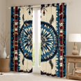thumbnail image 2 of Manfei Bohemian Feather Aztec Black Out Curtains for Teens Female Men,Exotic Style Curtains Pack of 2 (42x63 Each),Tribal Theme Bedroom Curtains,Lightweight Room Decor, 2 of 6