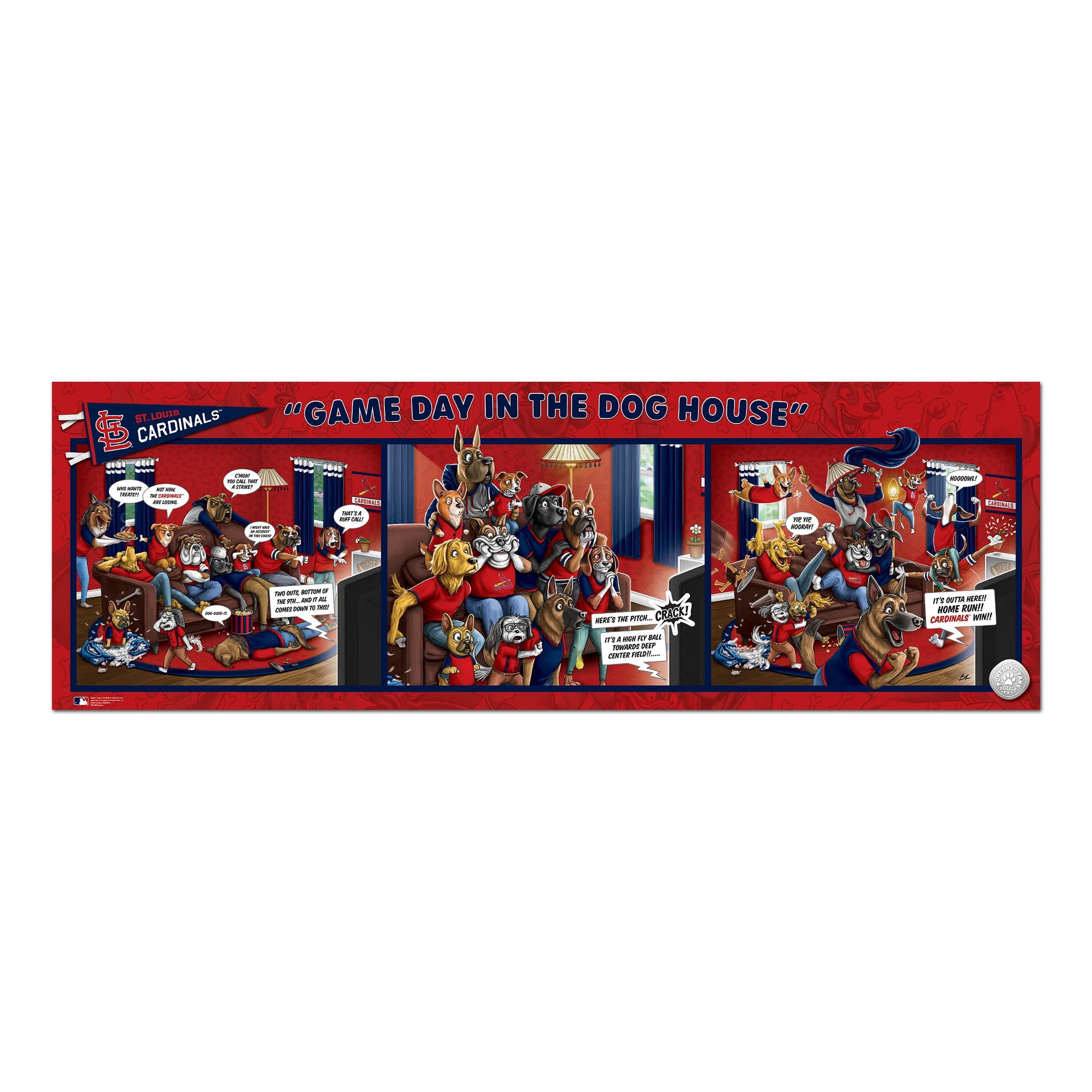 YouTheFan MLB St. Louis Cardinals Purebred Fans Gameday in the Dog House 1000PC Puzzle