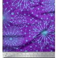thumbnail image 1 of Soimoi Purple Rayon Fabric Artistic Geometric Printed Craft Fabric by the Yard 56 Inch Wide, 1 of 5