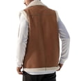 thumbnail image 4 of Puffer vest Autumn And Winter Men's Vintage Lamb Wool Casual Sleeveless Vest Coat, 4 of 4