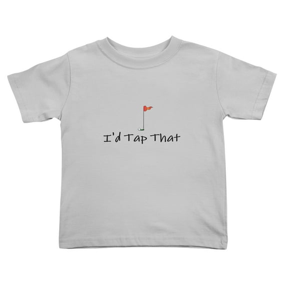 I'd Tap That Golf Cute Toddler T-Shirts for Boys Girls (Gray, 4T)