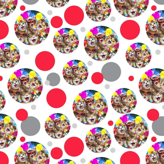 Cats Hawaiian Luau Birthday Party Selfie Premium Gift Wrap Wrapping Paper Roll