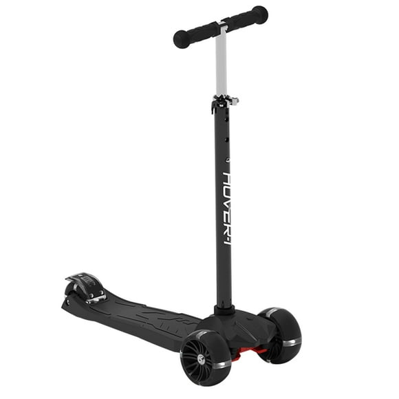 Hover-1 Solaris Kick Scooter with Multicolor Wheel Lights, 4.5â Front Wheels, Rear Foot Brake, and 110 Pound Weight Capacity