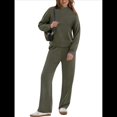 thumbnail image 2 of Conjuntos de 2 Piezas para Mujer, Sudadera, Ropa Informal de Viaje, Chándal de Pierna , Chándales Cómodos, Moda. Verde M, 2 of 6