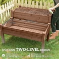 thumbnail image 4 of Outsunny 2 Tier Raised Garden Bed, Wooden Elevated Planter Box, Carbonised, 4 of 10