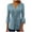 Blue, variant on WREESH Womens Fashion Tunic Top V Neck Print Pullover Regular Fit 3/4 Length Sleeve Tops Christmas Pleated Top Khaki