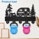 thumbnail image 4 of Perchero de pared para acampar, de madera, de 11,8 x 8 pulgadas, para colgar llaves de coche o camping, para pared, exterior, con forma de árbol forestal, 5 ganchos de aleación., 4 of 9