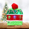 thumbnail image 4 of Gorro de Navidad YONGSHENG con luz LED Gorro navideño de hombre de jengibre, 4 of 5