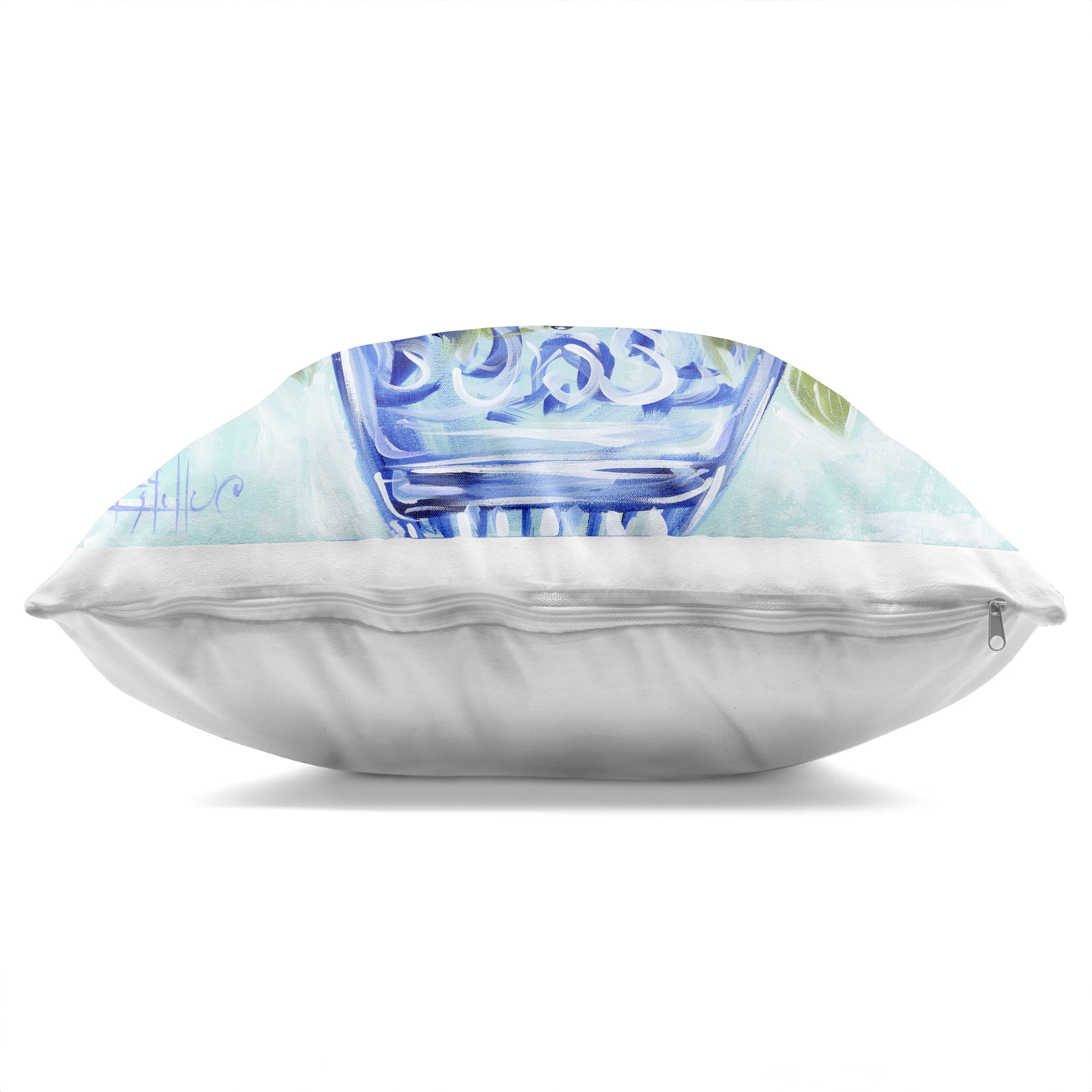 Stupell Industries Cool Bouquets in Blue Vase Decorative Printed Throw Pillow, design by Estelle Grengs, 18 x 7 x 18