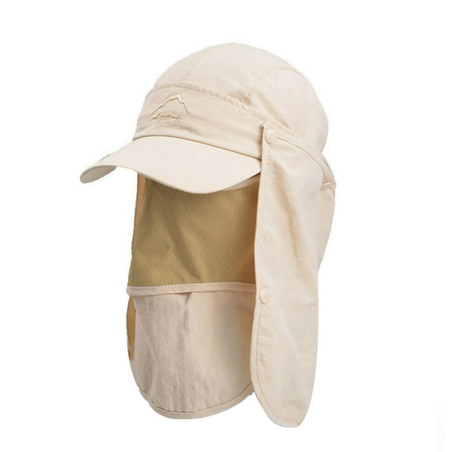 Toystoory 2021 nuevos deportes al aire libre senderismo sombrero protección cara cuello cubierta pesca sol protección gorra al aire libre sombrero Ciclismo Beige Toystoory OD2479-04