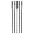 thumbnail image 1 of 5PCS Impact Drill Bits with Carbide Tip Rotary Hammer Bit 2 Flute Spiral Bits for Brick Concrete 210mm 6mm / 0.24in, 1 of 5