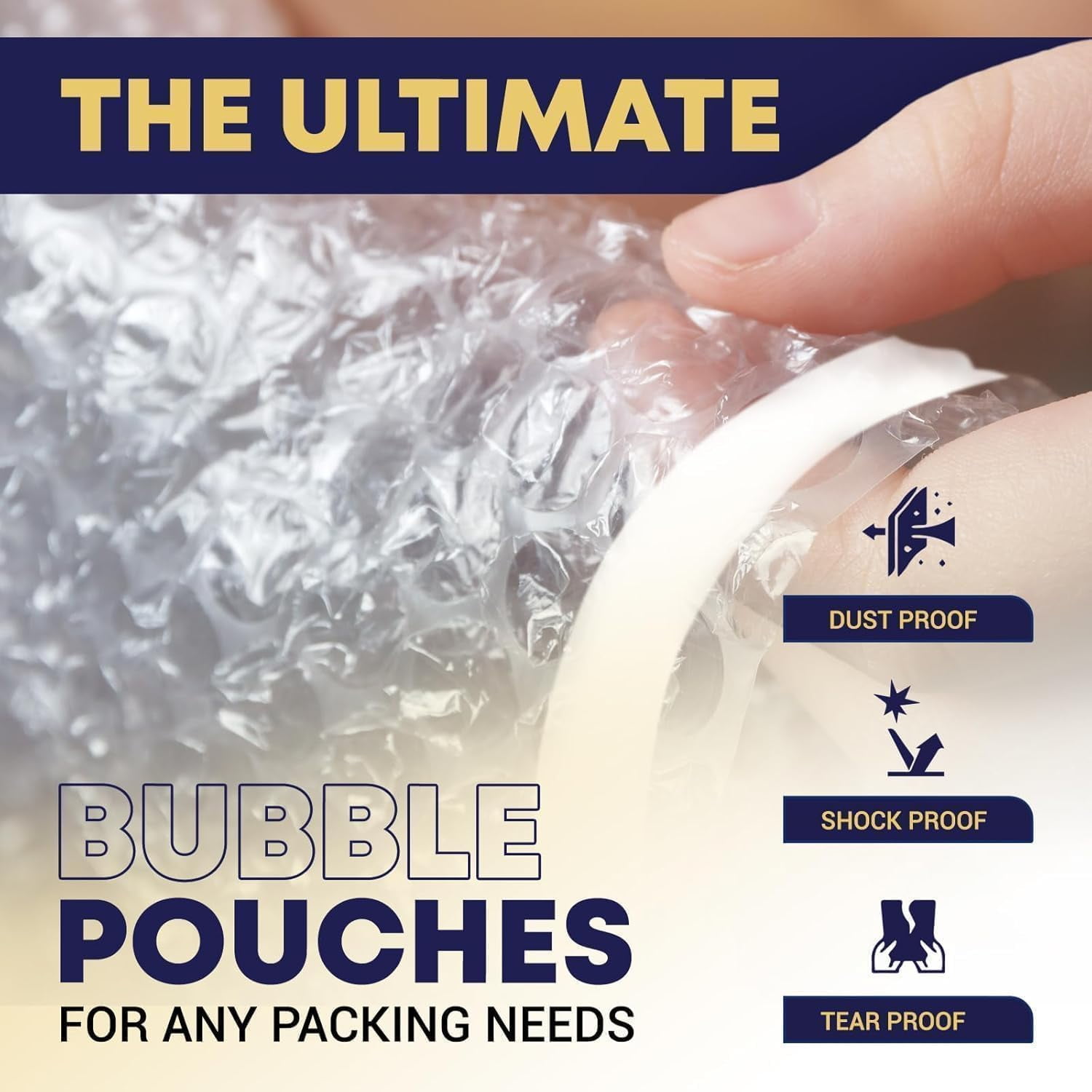 Pacron 200-Pack Bubble Wrap Pouches Kit - 18x23, Self-Sealing Clear Bubble Pouches for Shipping, Packaging & Small Business