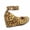 Leopard Ankle Strap, variant on Women's Classic Causal Round Toe Low Wedge Platform Heel Shoe