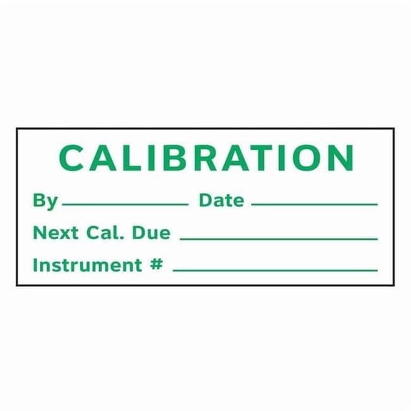 Stranco Calibration Label, ENG, Green/White, PK350, TCSL1-21004 TCSL1-21004