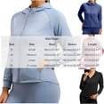 thumbnail image 4 of HAiming Womens Zip up Hoodies Long Sleeve Athletic Sweatshirt with Pockets Solid Color Casual Fall Winter Workout Tops, 4 of 4
